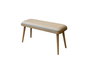 Hanah Home Vina Mini 1005 Banco Roble y Crema, 90x46x33 cm, Tablero Melamina y Lino
